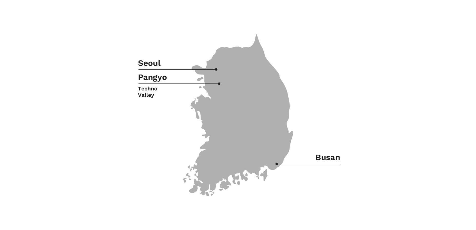 Map South Korea