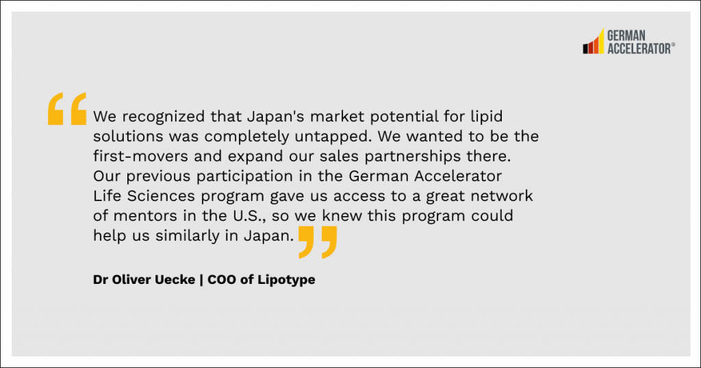 Quote from the text from Dr Oliver Uecke Co-Founder of Lipotype